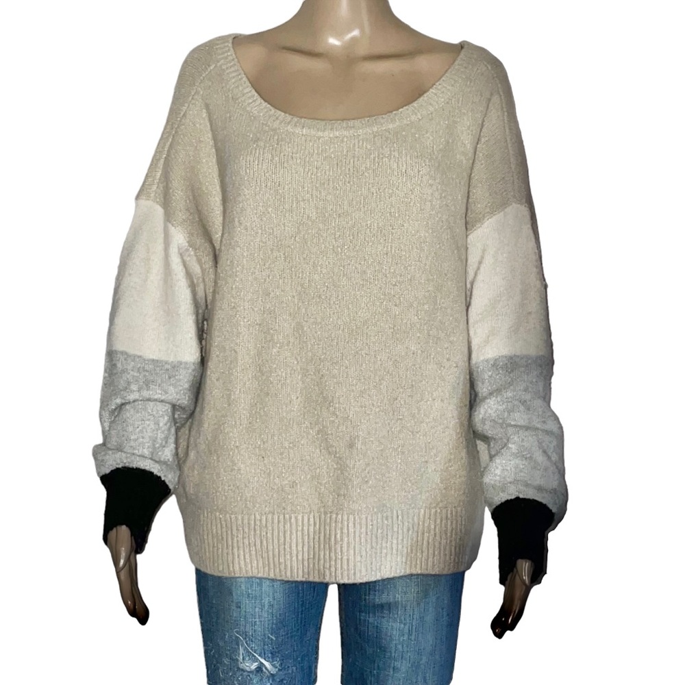 Alice + Olivia wool color block sweater